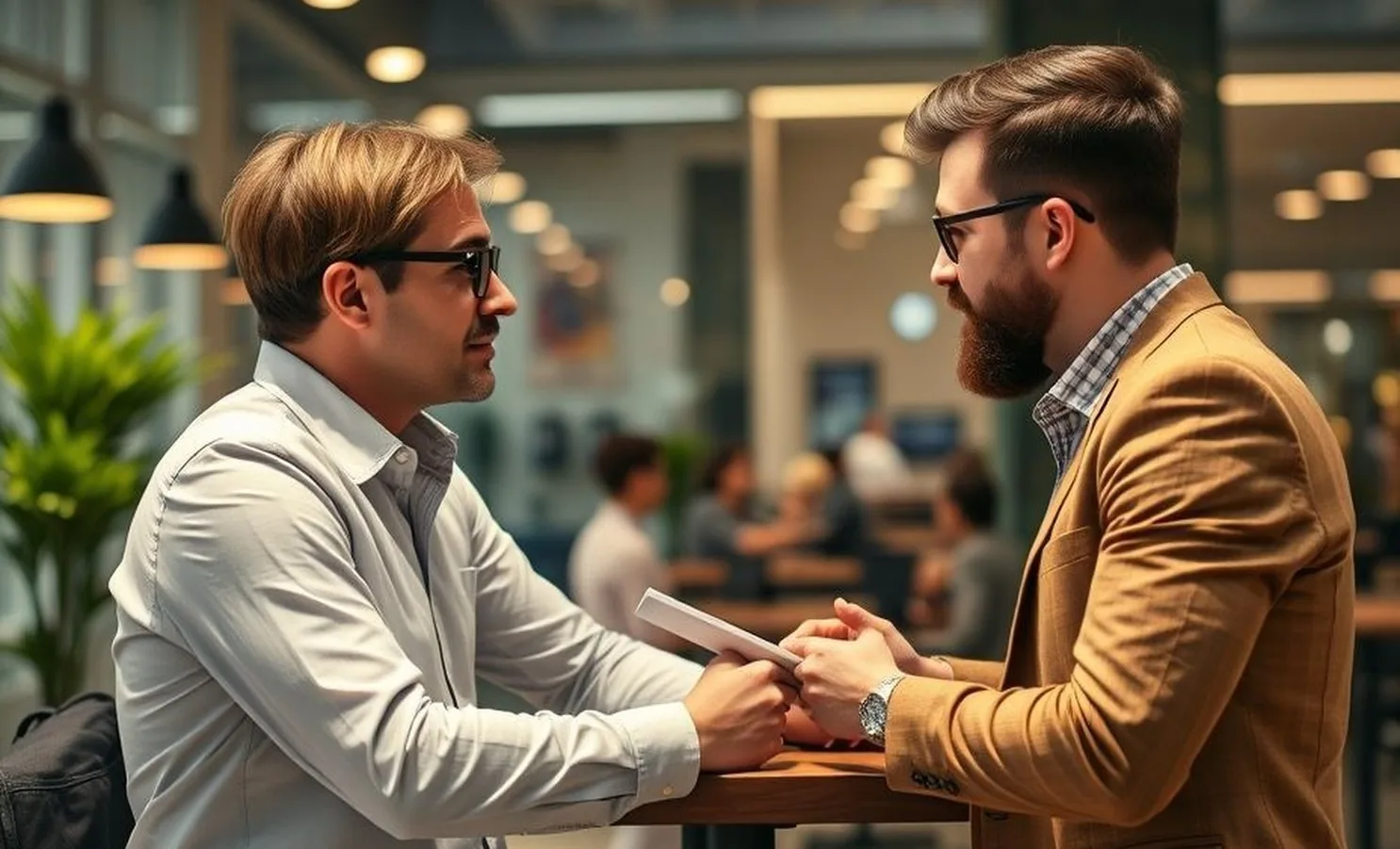 Professional business consultation setup